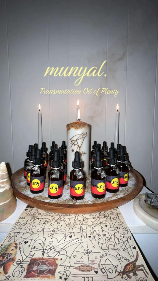 30ml bottle of munyal. Transmutation Spell Oil by SPELL'D
